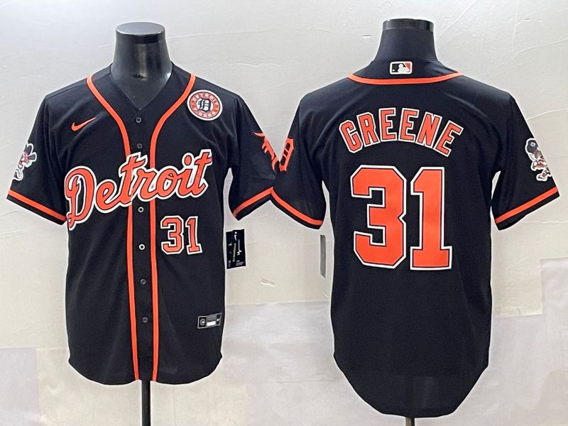 Men 2025 Detroit Tigers #31 Greene Black Joint Name Nike MLB Jersey style 2->detroit tigers->MLB Jersey